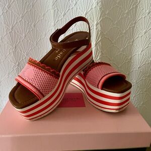 Kate Spade New York Canvas Striped Sandals